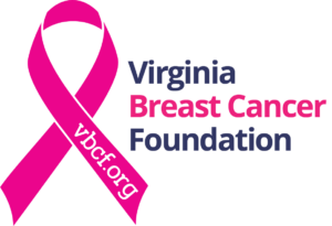 Virginia Breast Cancer Foundation logo pink ribbon with pink and purple text